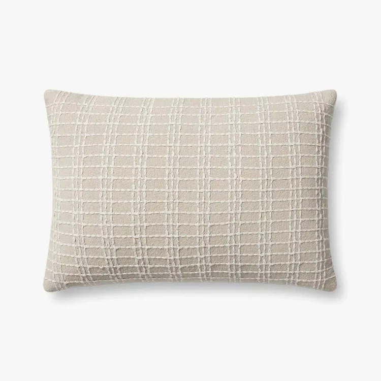 Jean Stoffer x Loloi Not Named Beige / Ivory 16'' x 26'' Cover w/Poly