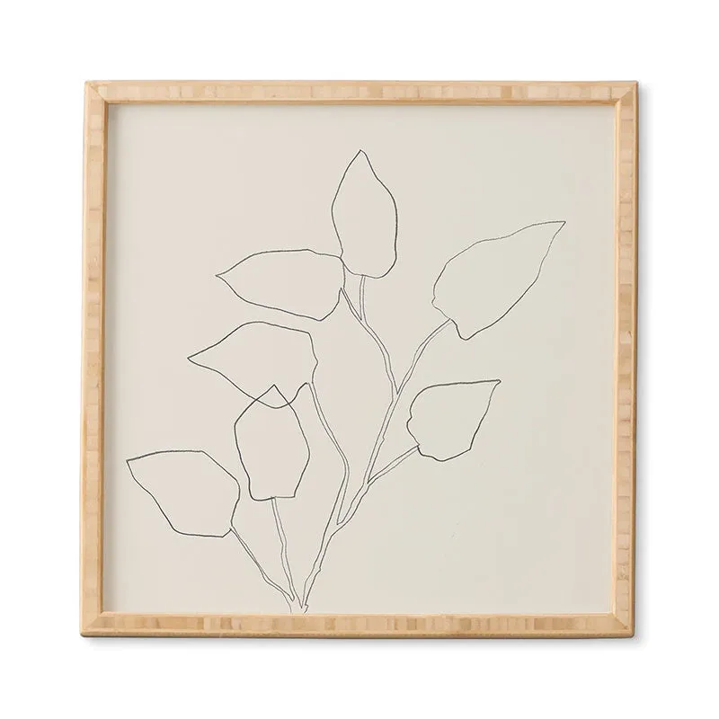 Floral Study No 5 by Megan Galante - Framed Wall Art Bamboo 20" x 20"