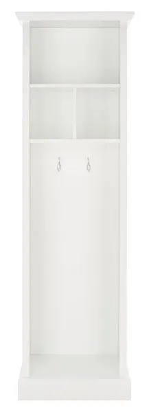 Layli 4 Shelf 2 Hook Hall Tree - Antique White
