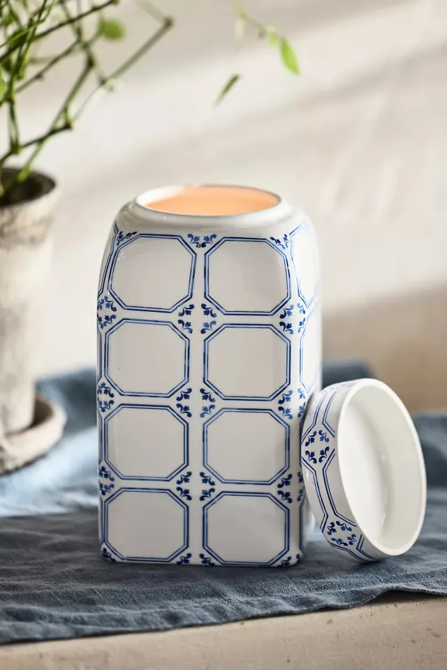 Ceramic Jar Candle, Chinoiserie