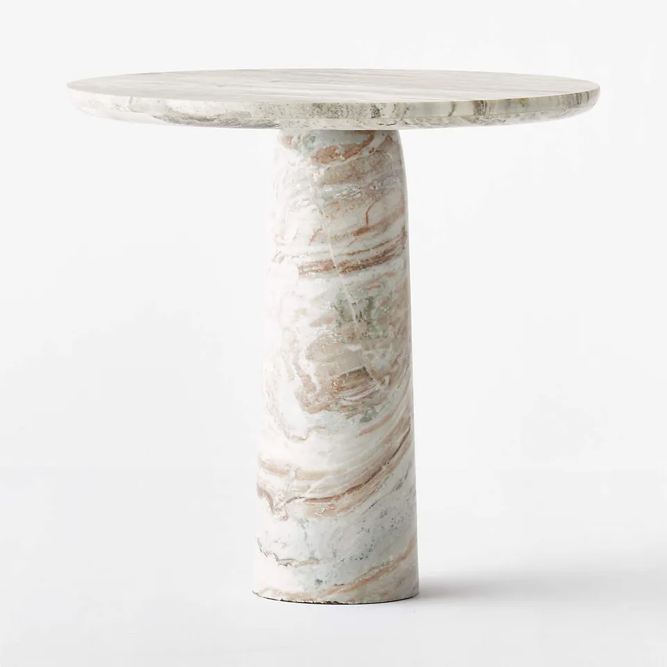 Babylon 30" Round Torrento Grey Marble Bistro Table
