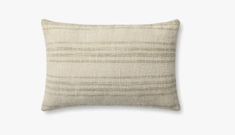 Brigette Romanek x Loloi Not Named Beige / Natural 13'' x 21'' Pillow Cover w/Poly