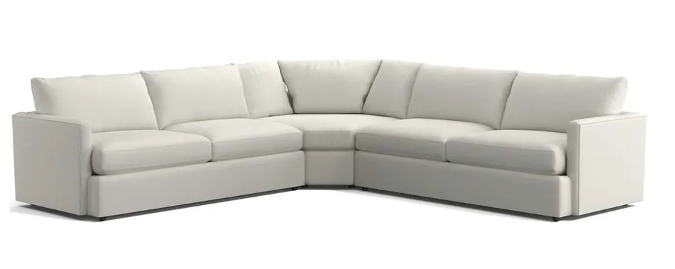 Lounge 3-Piece L-Shaped Wedge Sectional Sofa