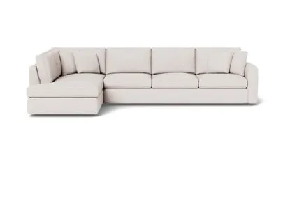 James 4-Seat Left Bumper Sectional