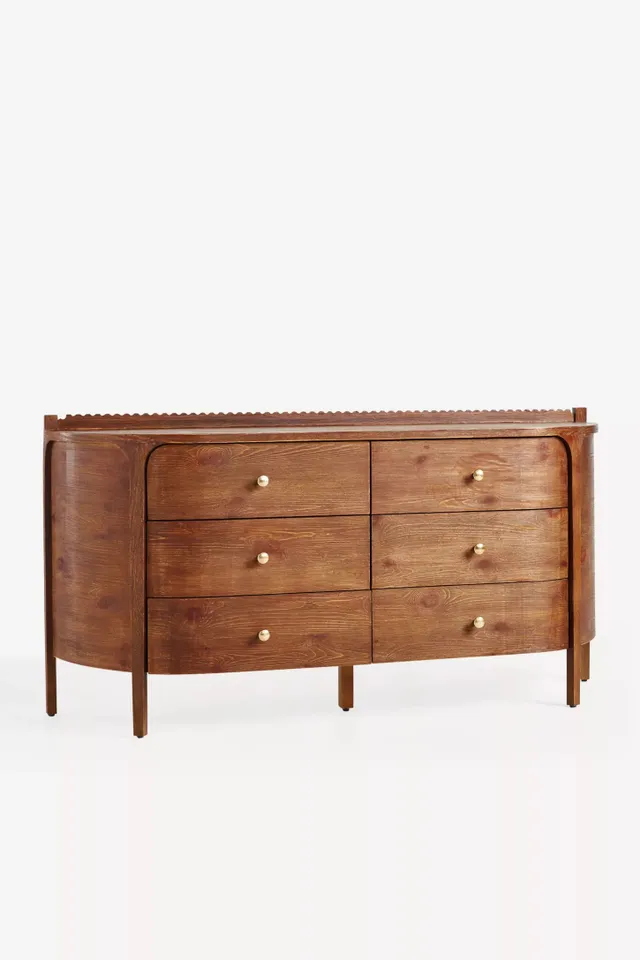 Aria Six-Drawer Wood Dresser
