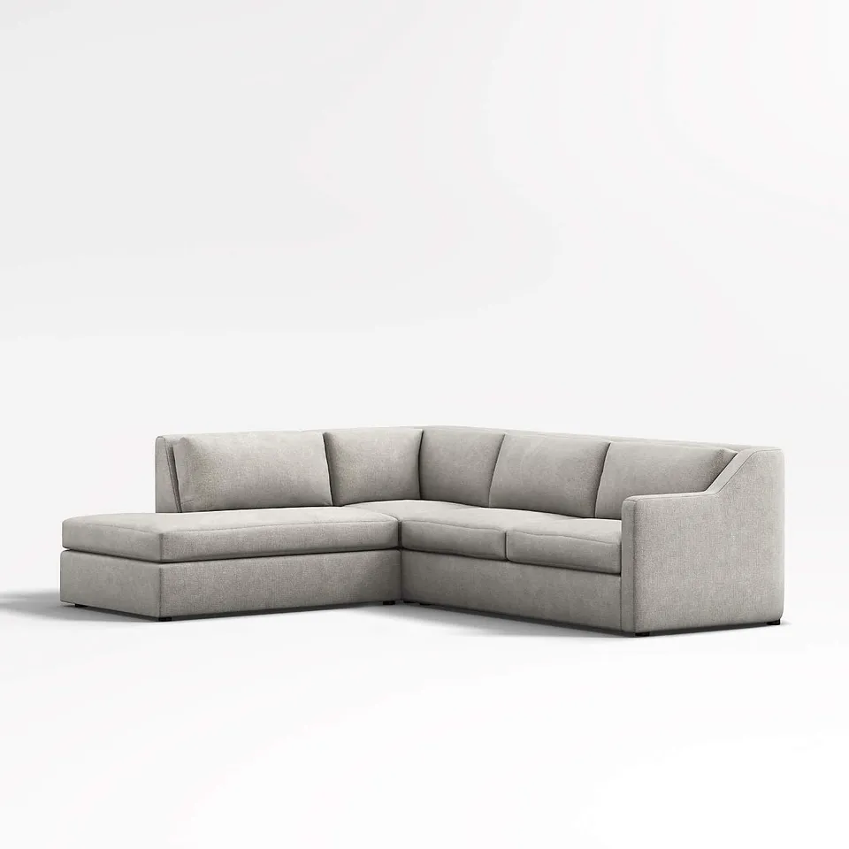 Notch 3-Piece L-Shaped Sectional Sofa with Bumper