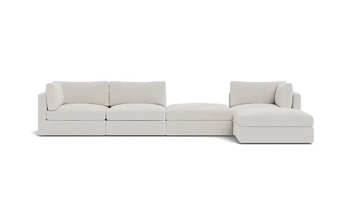 Tatum Modular Chaise Sectional with Open Ottoman