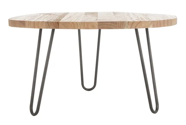 Dale Free Edge Coffee Table - Weathered Oak/Dark Steel