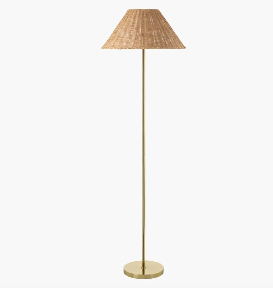 Ronda  Plated 64"H x 20"W x 20"D Accent Floor Lamp