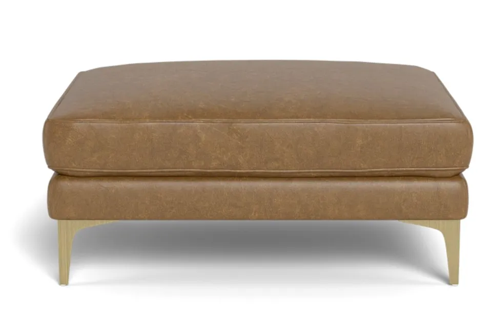 Caitlin Leather Ottoman by The Everygirl®