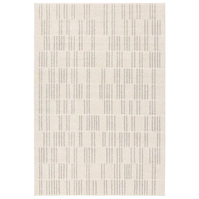Assurance CMP01 Geometric Ivory Area Rug (7'6"x9'6")