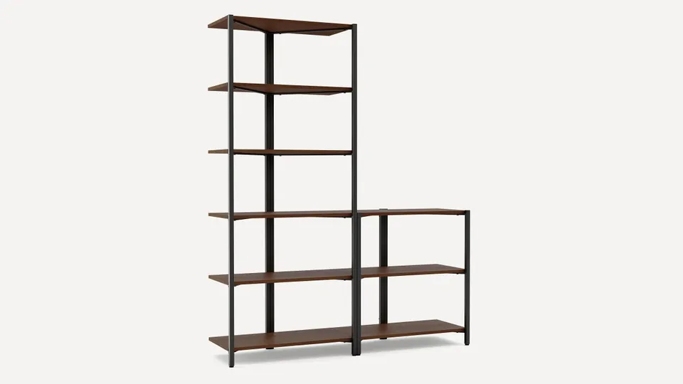 Canon Low & Tall Shelves - Walnut - Wood