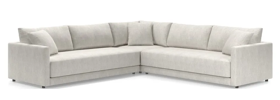 Gather Deep 3-Piece L-Shaped Bench Sectional Sofa