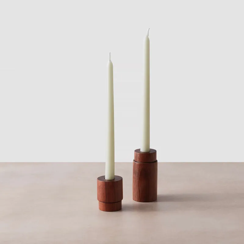 The Citizenry Beeswax Taper Candles Set of 2 | Blue