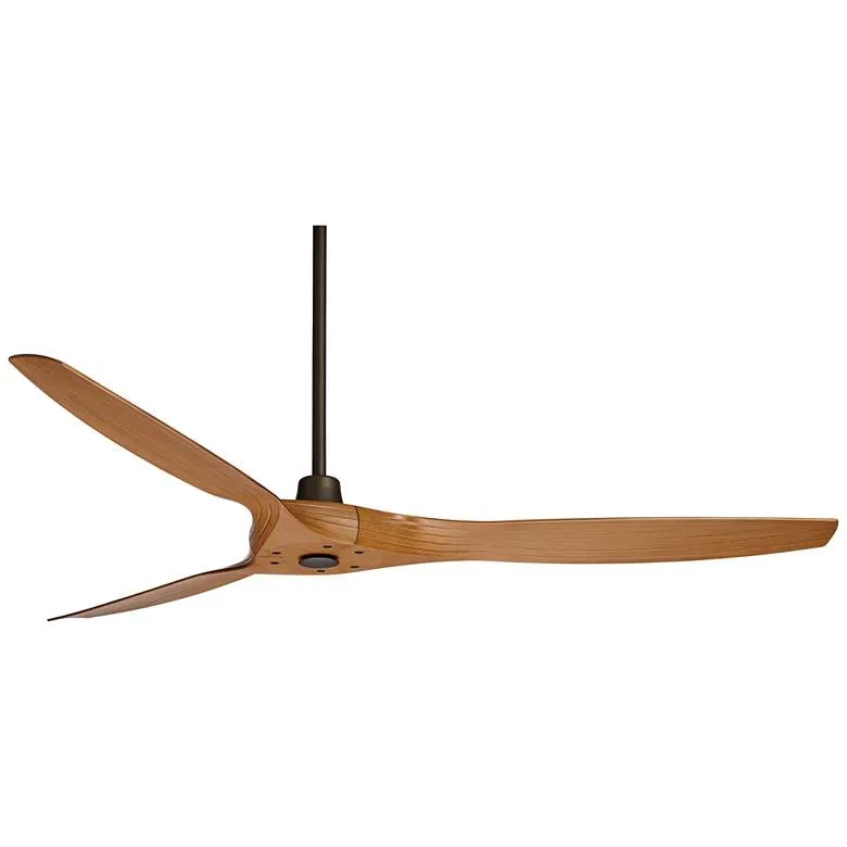 60" Casa Vieja Aireon Bronze Walnut Damp Rated Ceiling Fan with Remote