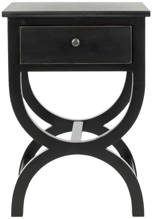 Maxine Nightstand With Storage Drawer - Black