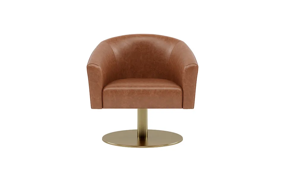 Tegan Leather Pedestal Swivel Chair