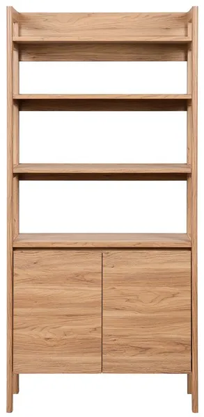 Glapelle 4 Shelf 2 Door Bookcase - Oak
