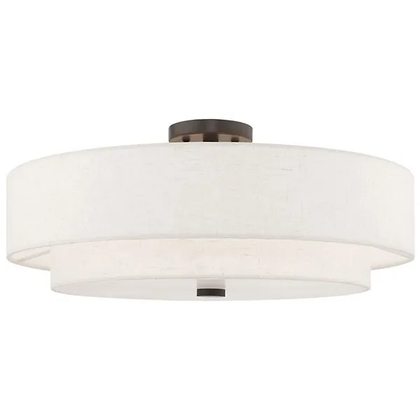 Maureen Double Shade Semi Flushmount