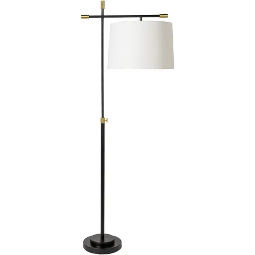 Aberdeen Black Painted 62"H x 23"W x 16"D Accent Floor Lamp