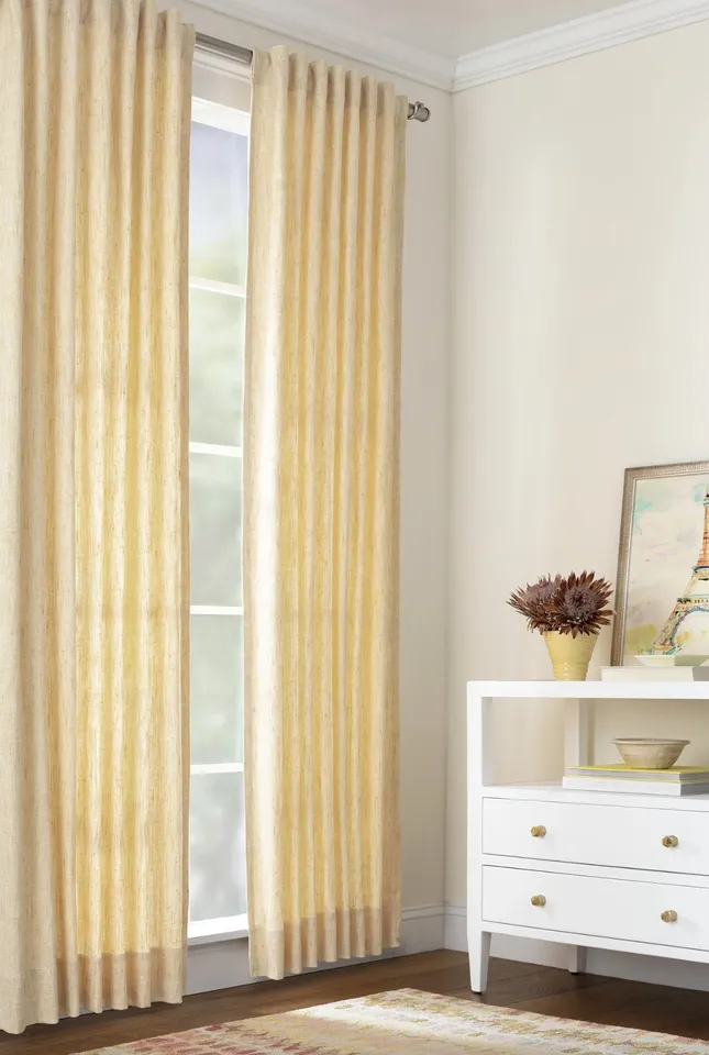 Greylock Soft Yellow Indoor/Outdoor Curtain Panel