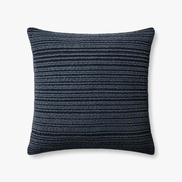 Magnolia Home by Joanna Gaines x Loloi Irene Navy 22" x 22" Cover Only