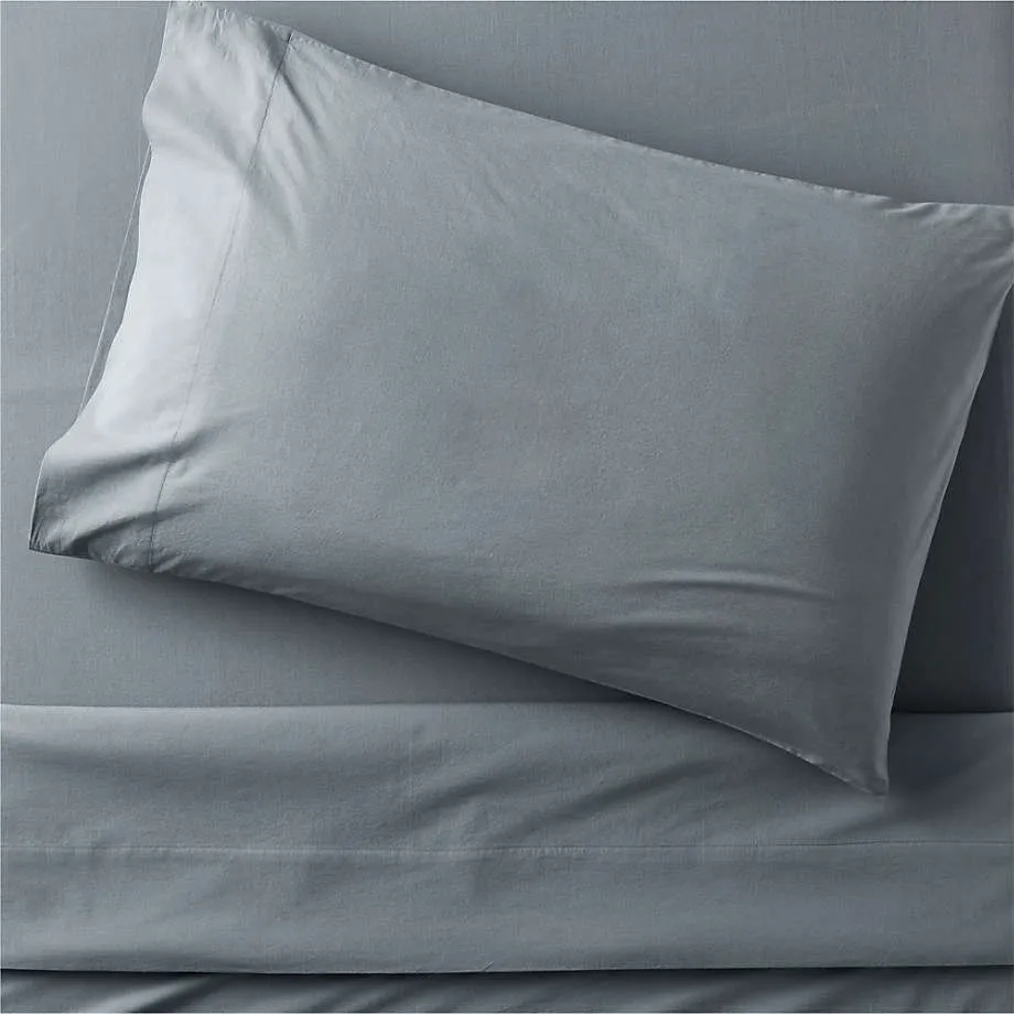 Cozy Cloud Slate Blue 100% Organic Cotton Kids Twin Sheet Set