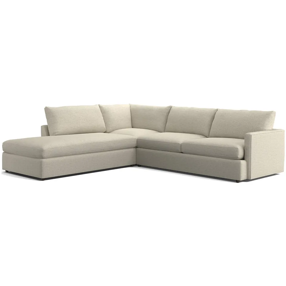 Lounge 3-Piece L-Shaped Sectional Sofa with Bumper