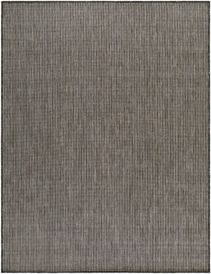 Barberry Black Outdoor 7'10" x 10' Machine Woven Rug