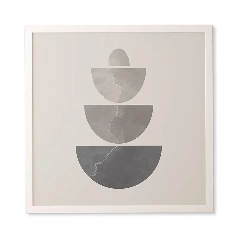 Monochrome Balance 2 by Alisa Galitsyna - Framed Wall Art Basic White 30" x 30"