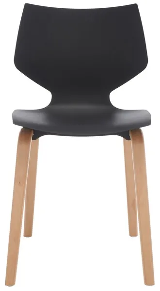 Darnel Molded Plastic Dining Chair - Black/Natural