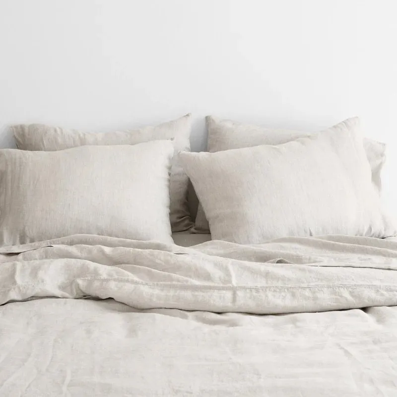 The Citizenry Stonewashed Linen Duvet Cover | Full/Queen | Duvet + Sham Set | Sand