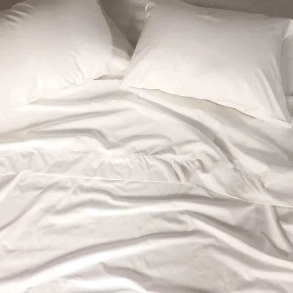 The Citizenry Sateen Bed Sheet Set | California King | White