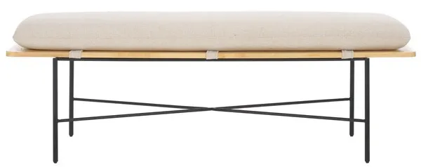 Emric Bench - Creme / Black