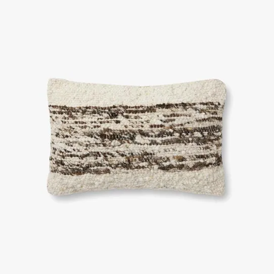 PAL0032 Ivory / Tobacco 13'' x 21'' Cover w/Poly Pillow