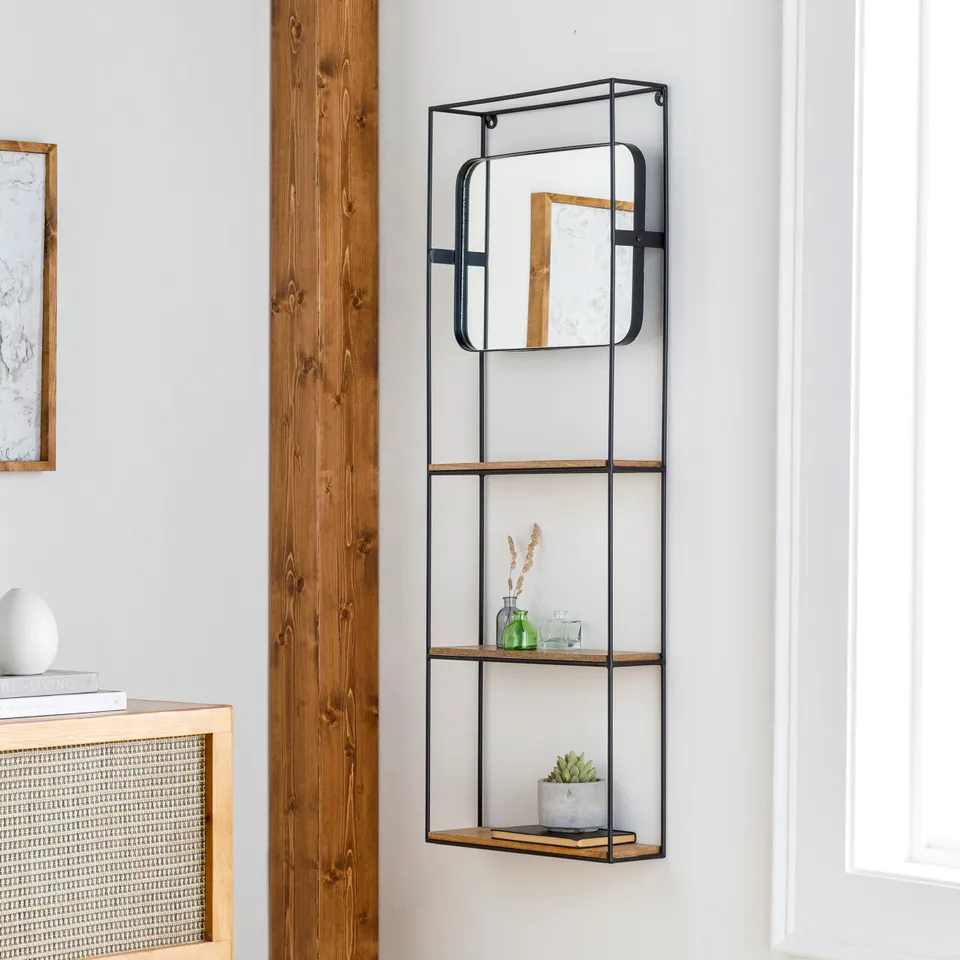 Bronx Black 48"H x 17"W x 5"D Mirror