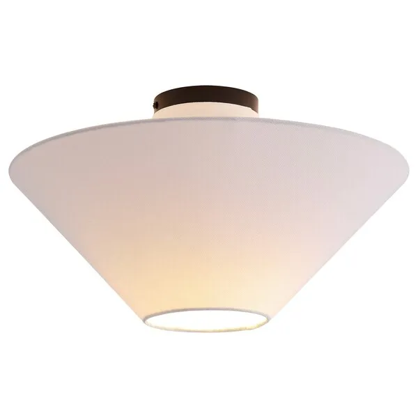 Oisten 18" Flush Mount Light - White / Black Shade