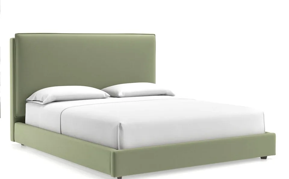 Lotus Upholstered California King Bed with 53.5" Headboard