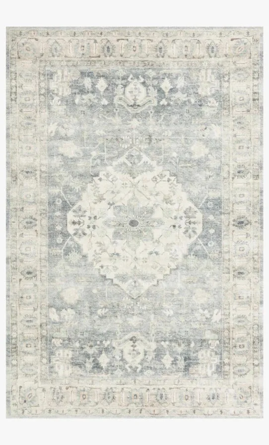 Rosette ROS-07 Denim / Fog 2'-6" x 7'-6"