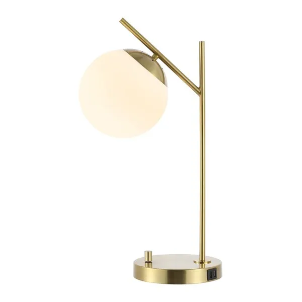 Suna 20.5" Table Lamp With USB - Brass