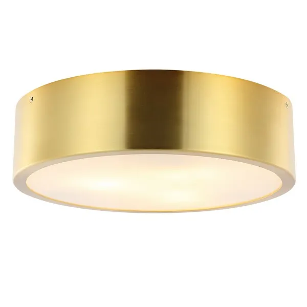 Reda 3 Light 15" Flush Mount - Brass