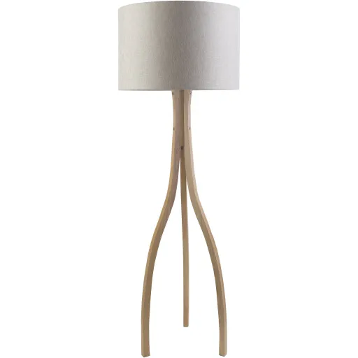 Duxbury  Natural 60"H x 20"W x 20"D Accent Floor Lamp