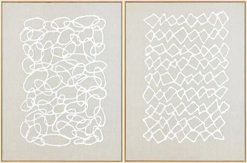 Lines LINE-003 32"H x 24"W x 2"D, 32"H x 24"W x 2"D Framed Art