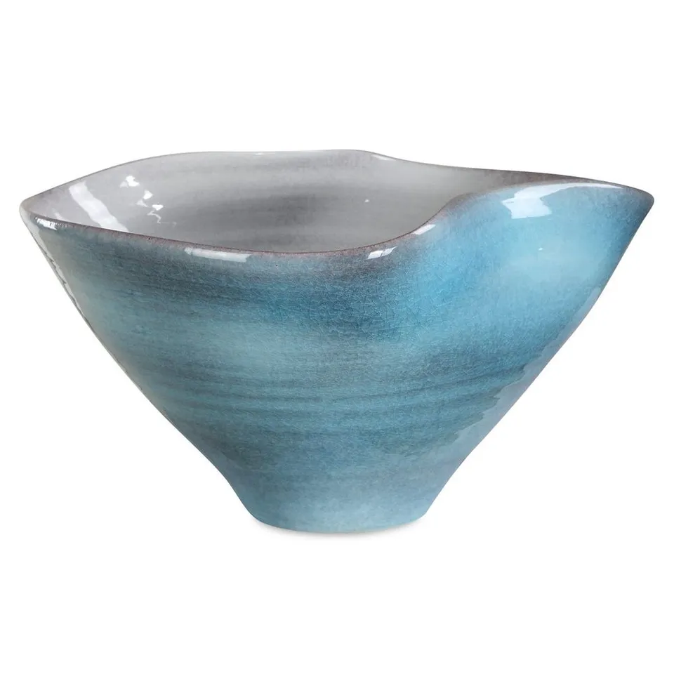Blue Crest Ceramic Bowl