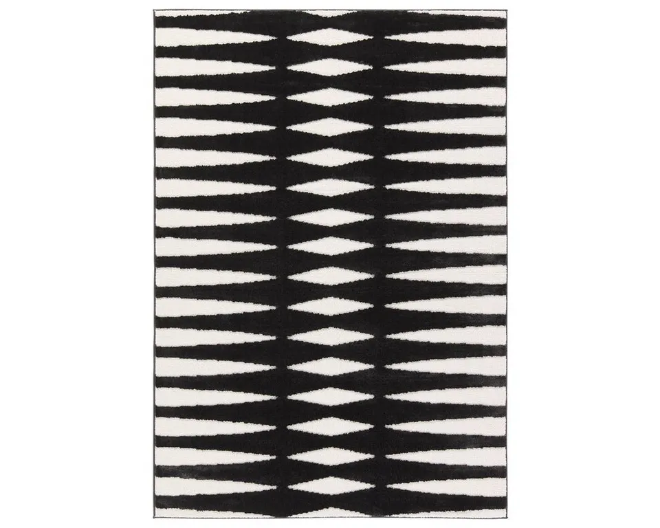 Nikki Chu by Apyre CNU01 Geometric Black and White Area Rug (7'10"x10')