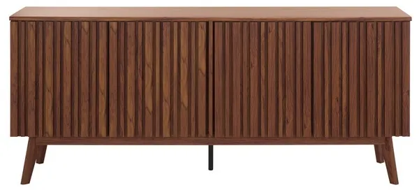 Helena Large 4 Door 4 Shelf Media Stand - Walnut