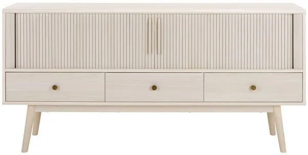 Aphra 2 Door 3 Drawer Media Stand / Bleached White