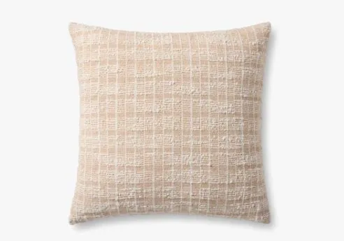 Magnolia Home by Joanna Gaines x Loloi Killian Orange / White 22'' x 22'' Cover Only