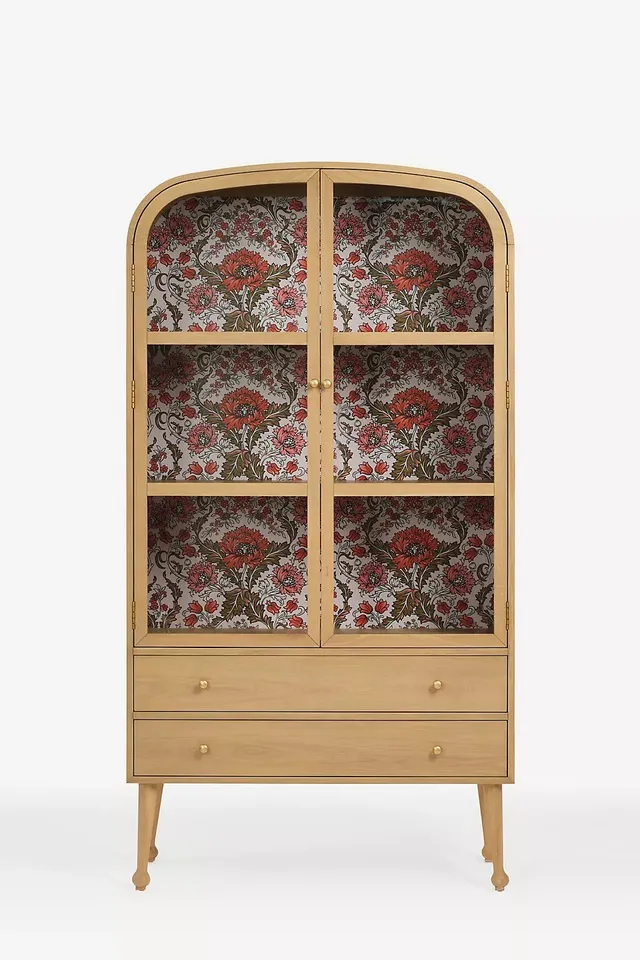 Moretti 42" Oak Curio Cabinet