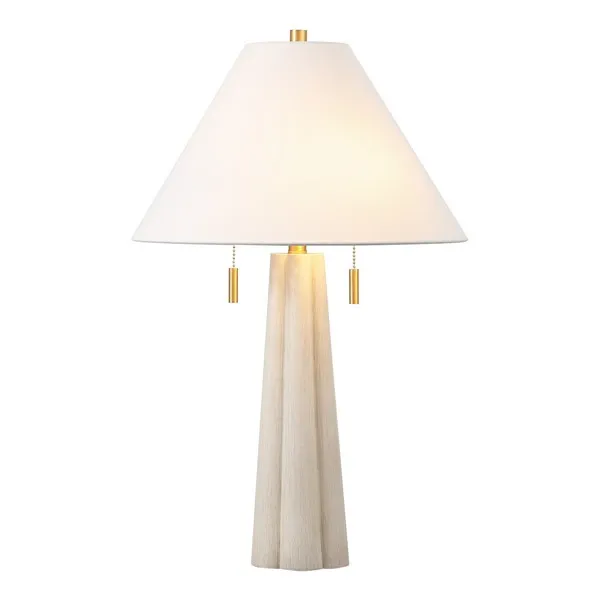 Irena 26" Table Lamp - White Washed/Gold